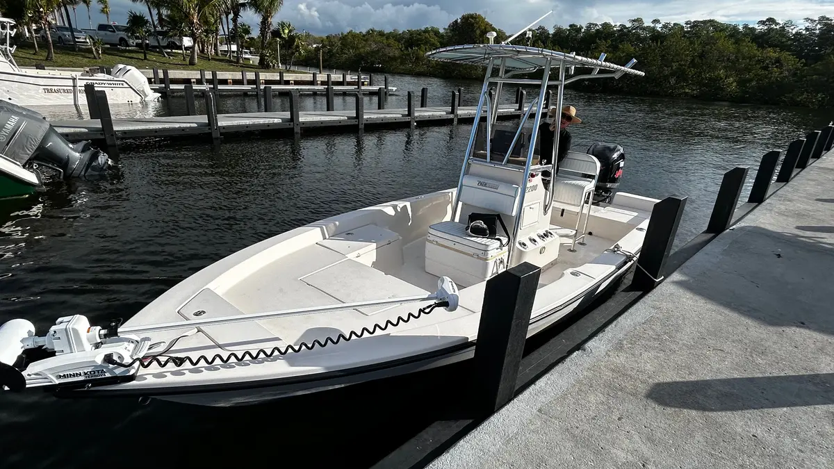 Captain at the helm on Biscayne Bay Miami fishing charter